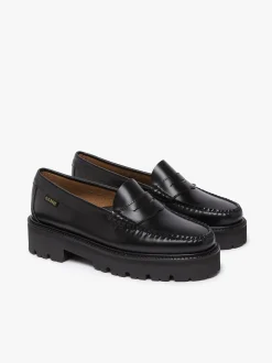 Weejuns Super Lug Penny Loafers Black Leather