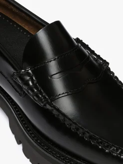 Weejuns Super Lug Penny Loafers Black Leather
