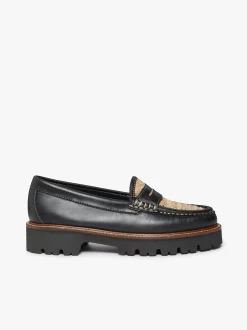 Weejuns Super Lug Whitney Penny Loafers Black Leather