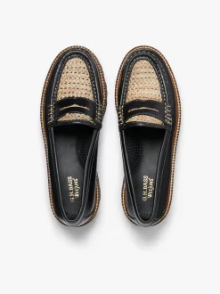 Weejuns Super Lug Whitney Penny Loafers Black Leather