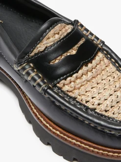 Weejuns Super Lug Whitney Penny Loafers Black Leather