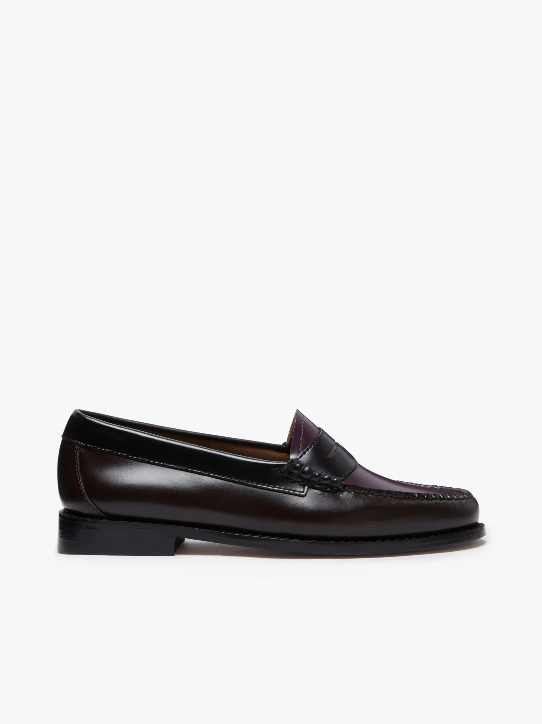 Weejuns Tricolour Penny Loafers Dark Brown, Black & Plum Leather