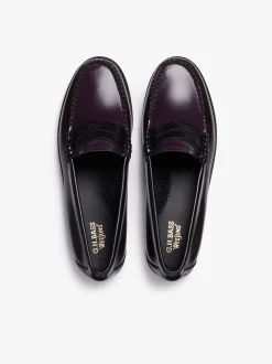 Weejuns Tricolour Penny Loafers Dark Brown, Black & Plum Leather