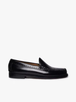 Weejuns Venetian Brogue Loafers Black Leather