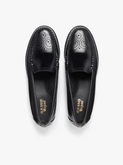 Weejuns Venetian Brogue Loafers Black leather