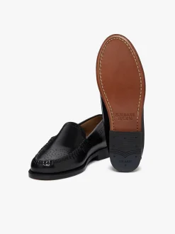 Weejuns Venetian Brogue Loafers Black leather