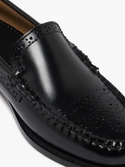 Weejuns Venetian Brogue Loafers Black leather