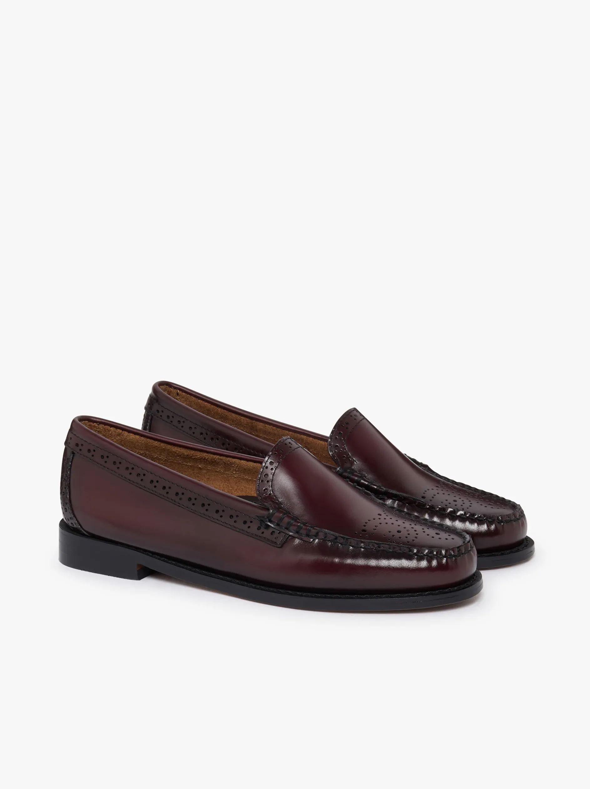 Weejuns Venetian Brogue Loafers Wine Leather