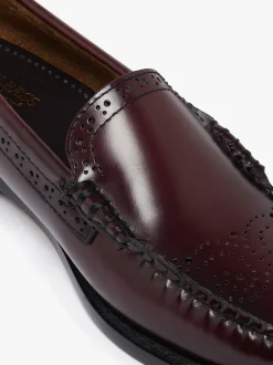 Weejuns Venetian Brogue Loafers Wine Leather