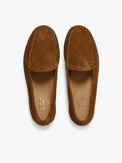 Weejuns Venetian Weave Loafers Mid brown suede with leather sole