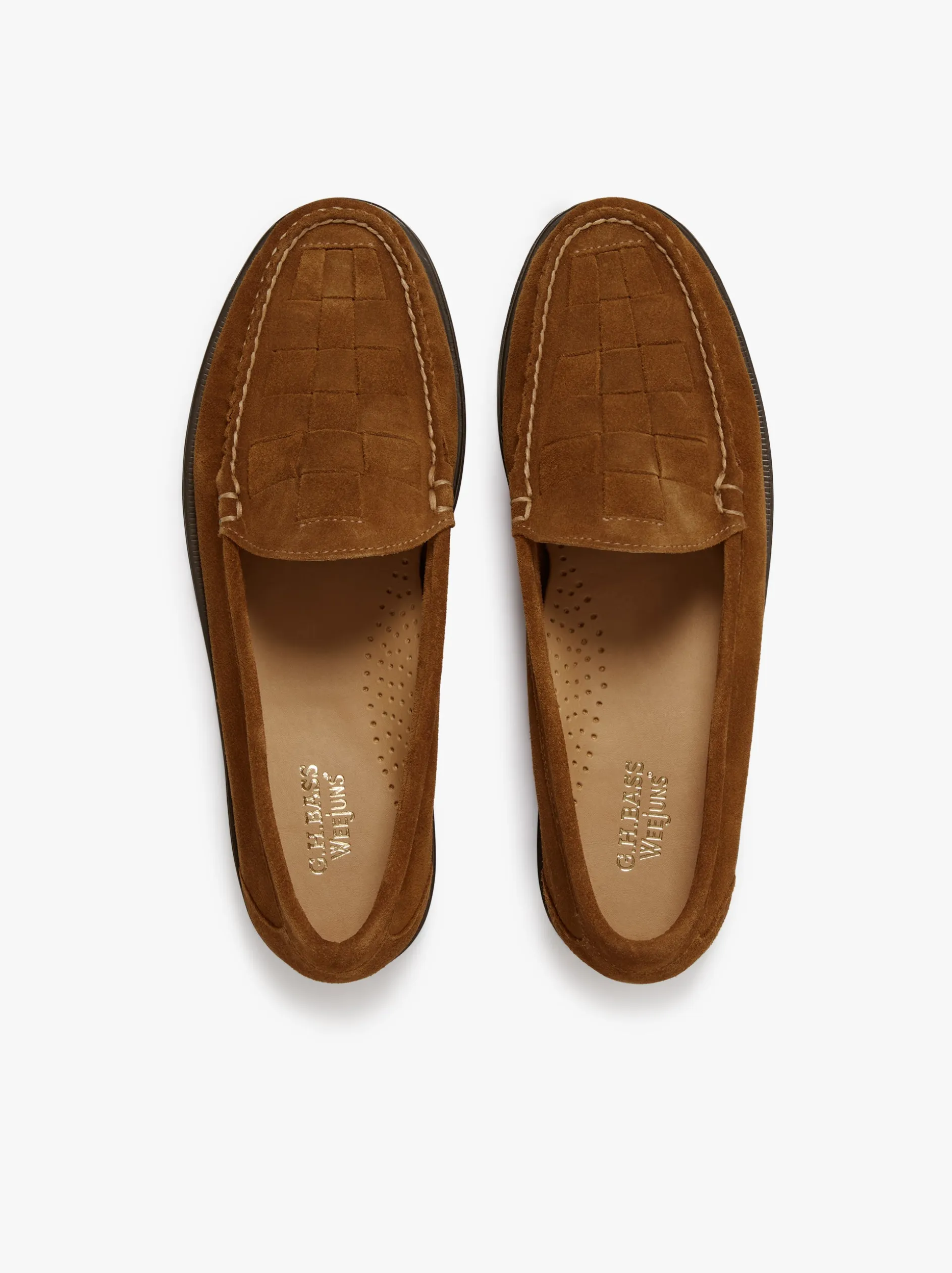 Weejuns Venetian Weave Loafers Mid brown suede with leather sole