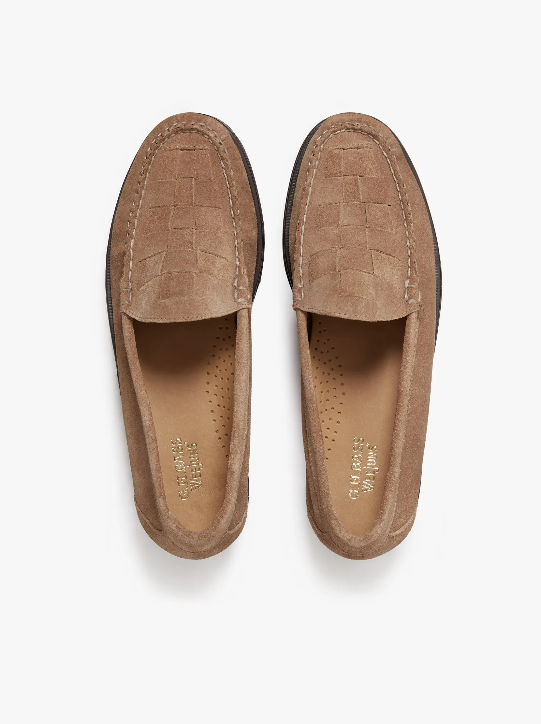 Weejuns Venetian Weave Loafers Earth suede with leather sole